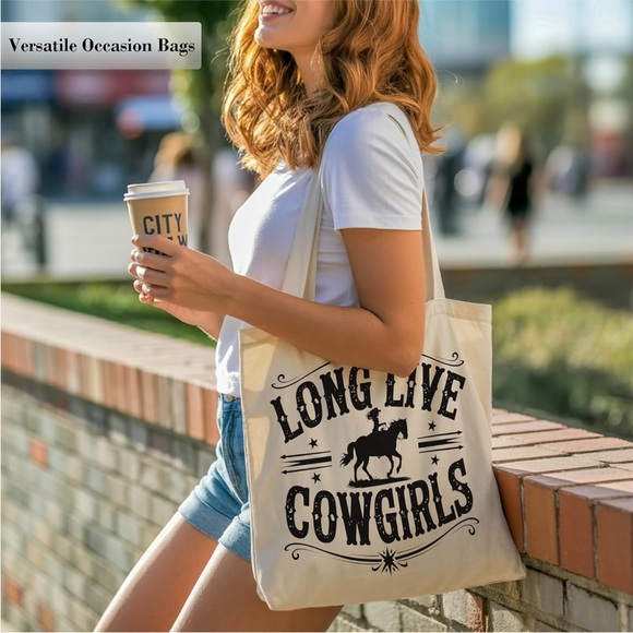 Cowgirl Canvas Tote Bag - Picture 4 of 7